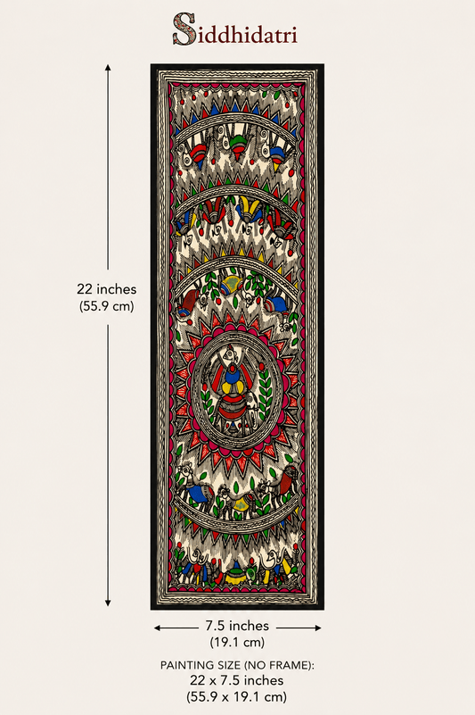 Authentic Godna Style Madhubani Animal & Bird Painting