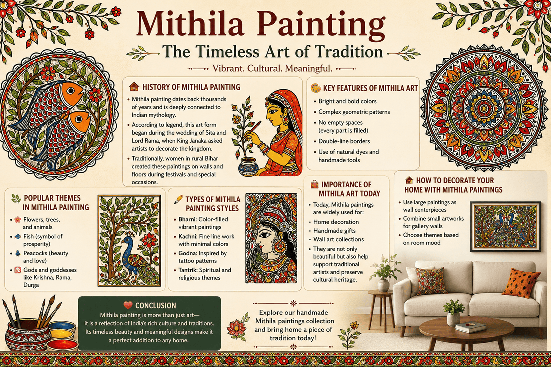 🎨 Mithila Painting: A Beautiful Tradition of Indian Folk Art