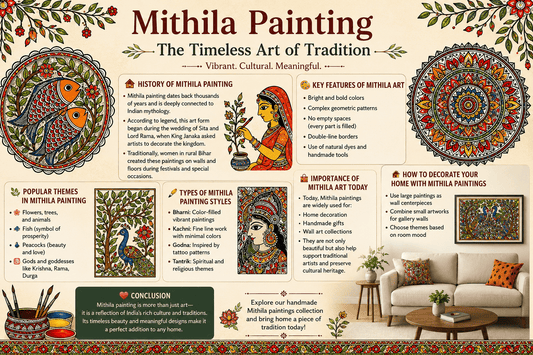 🎨 Mithila Painting: A Beautiful Tradition of Indian Folk Art
