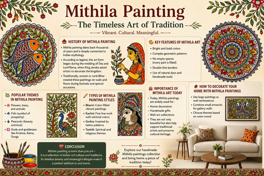 🎨 Mithila Painting: A Beautiful Tradition of Indian Folk Art